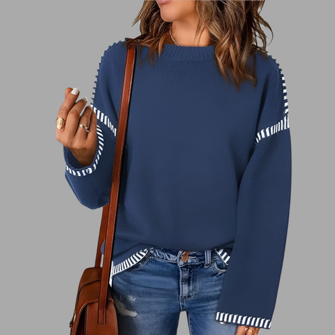 Thread Patchwork Sweater - Blue