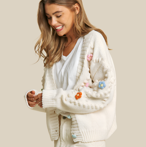 Flower Patch Knitted Cardigan