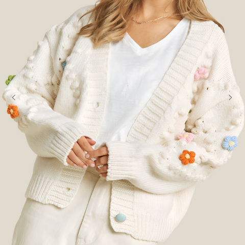 Flower Patch Knitted Cardigan