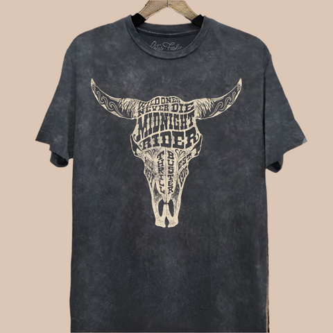 Cow Skull Tee - Black