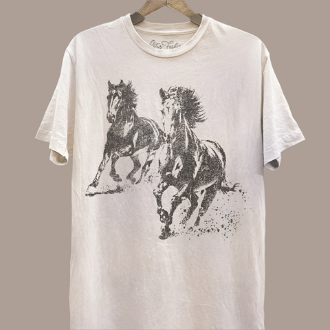 Running Horses Tee - Off White