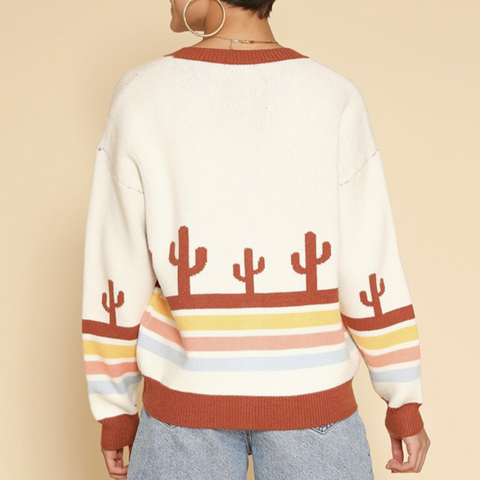 Desert Retro Cardigan - Cream