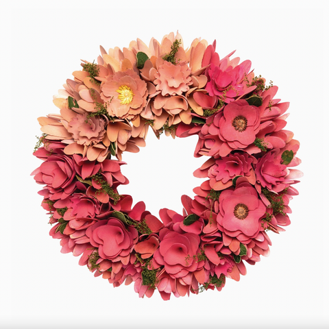 Ombre Pink Flower Wreath