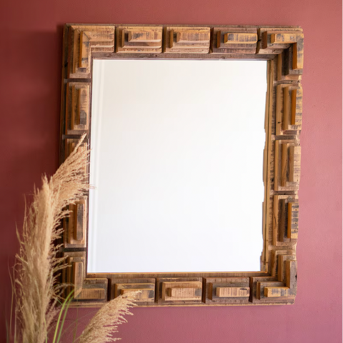 Recycled Wood Framed Mirror