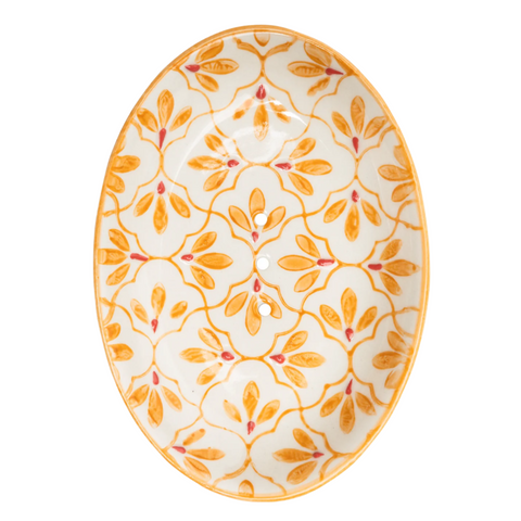 Yellow Floral Soap Dish