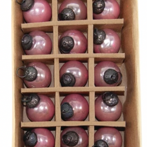 Pink Mercury Ball Ornaments - Box Set