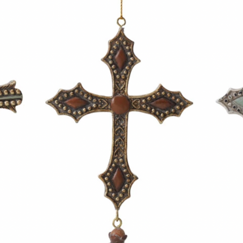 Resin Cross Ornament