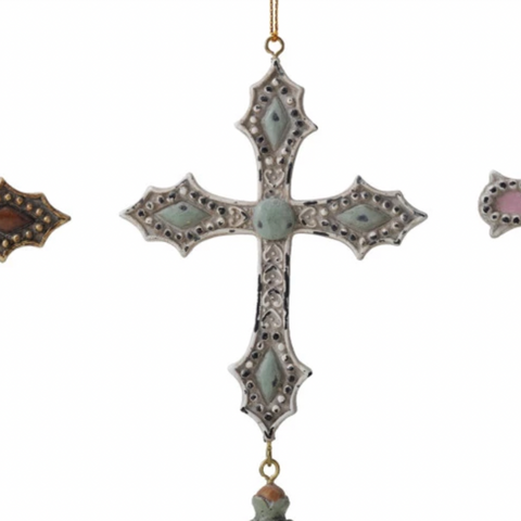 Resin Cross Ornament