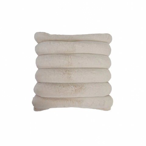 Cream Faux Fur Pillow