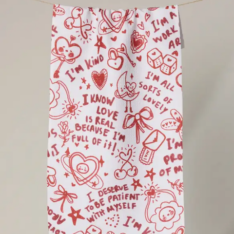 Valentine's Affirmations Bar Towel