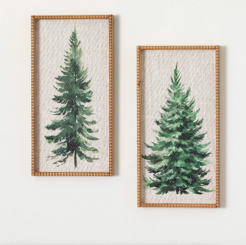 Framed Pine Tree Wall Art