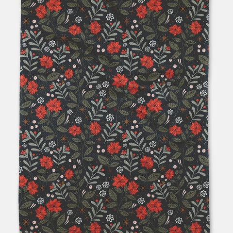 Holiday Floral Kitchen Towel