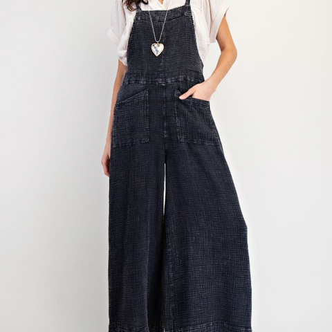 Wide Leg Jumpsuit - Black