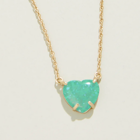 Opaline Heart Sea La Vie Necklace