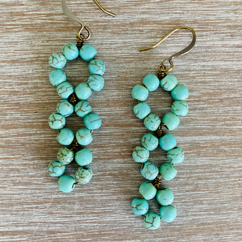 Triple Loop Crystal Earrings