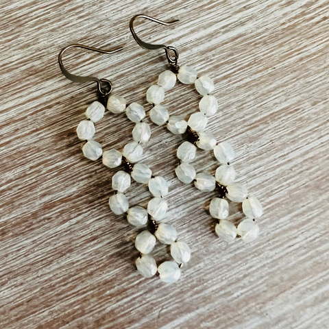 Triple Loop Crystal Earrings