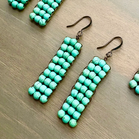 Turquoise Ladder Earrings