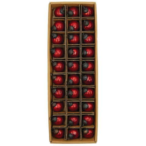 Red Mercury Ball Ornaments - Box Set