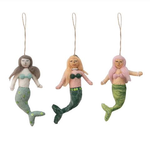 Felt Mermaid Ornament