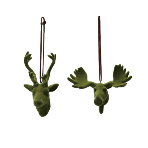 Flocked Animal Ornament