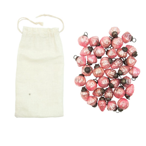 Pink Mercury Ornaments - S/36