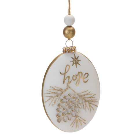 Gold/White Ornament