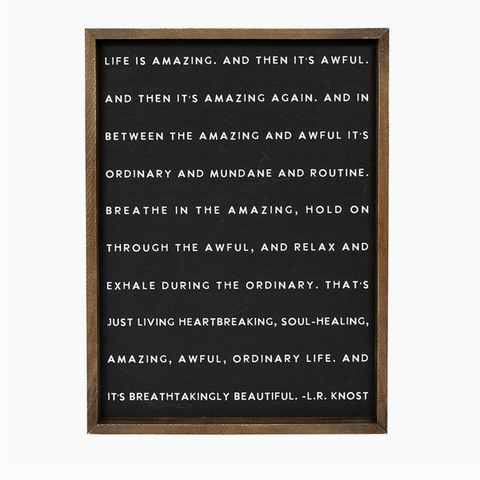 Wood Sign - Life is Amazing