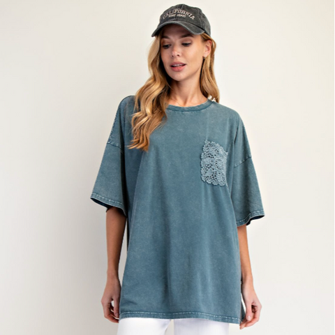 Hilda Top - Faded Teal