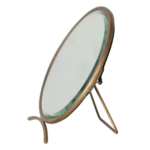 Folding Brass Mirror