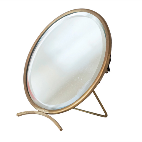 Folding Brass Mirror