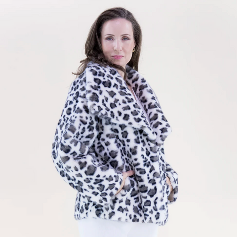 Jackie Leopard Jacket - White