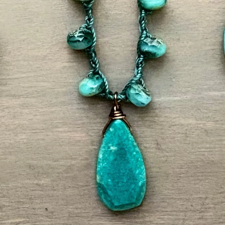 Amazonite Drop Necklace