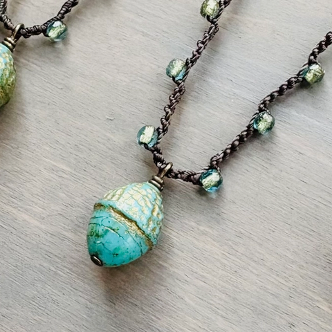 Antique Acorn Necklace