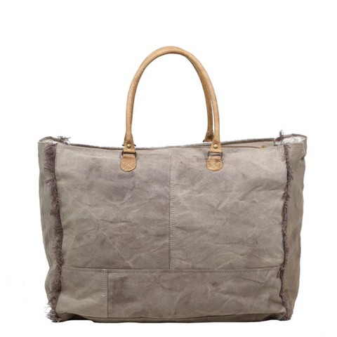 Hide & Floral Weekender Bag