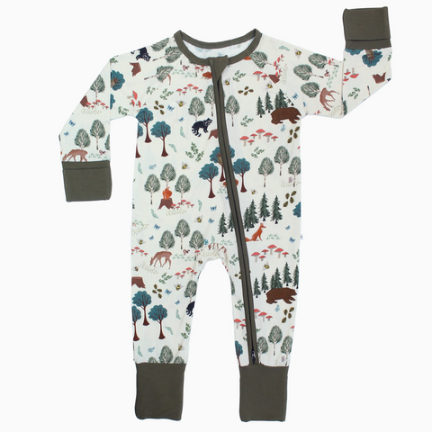 In the Woods Convertible Footie Pajama