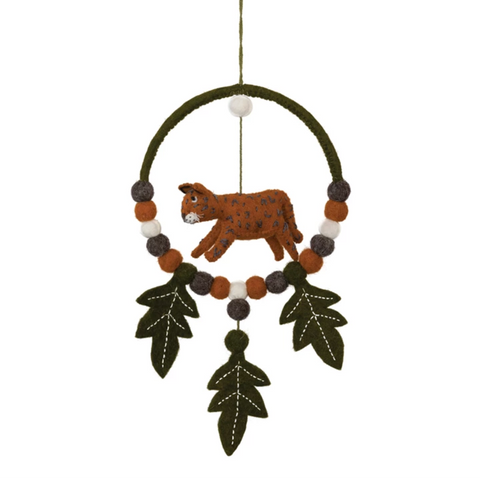 Cheetah + Leaves Mobile