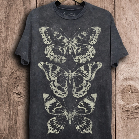 Butterfly Trio Tee - Black