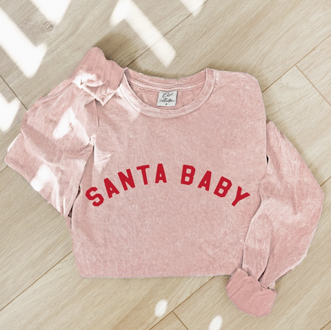 Santa Baby Long Sleeve - Pink