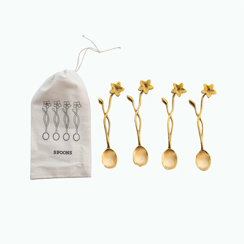 Brass Flower Spoon