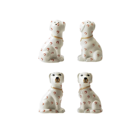 Ceramic Dog S&P Shakers