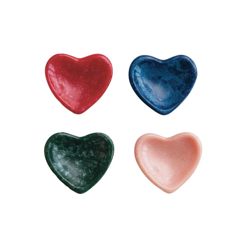Marbled Resin Heart Dish