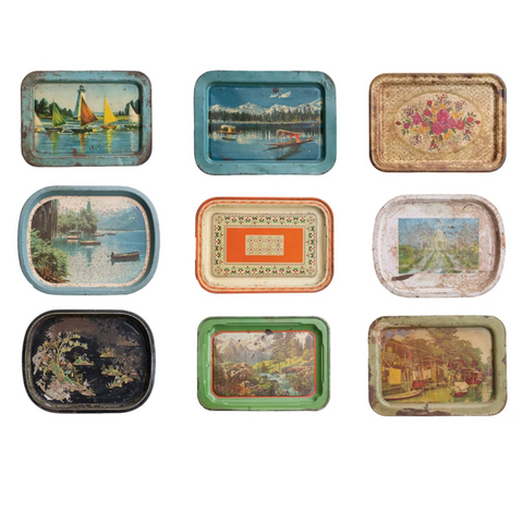 SALVAGED Decorative Metal Tray