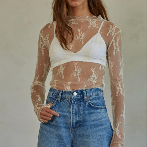 Audrey Lace Top - Ivory