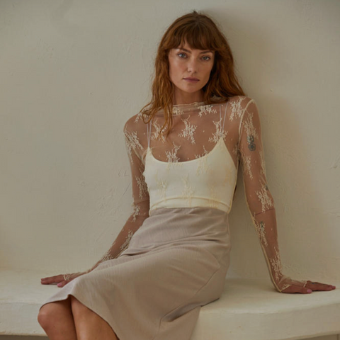 Audrey Lace Top - Ivory