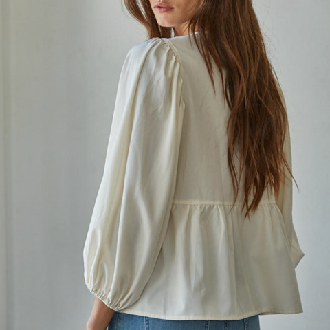 Cécile Tie Top - Cream