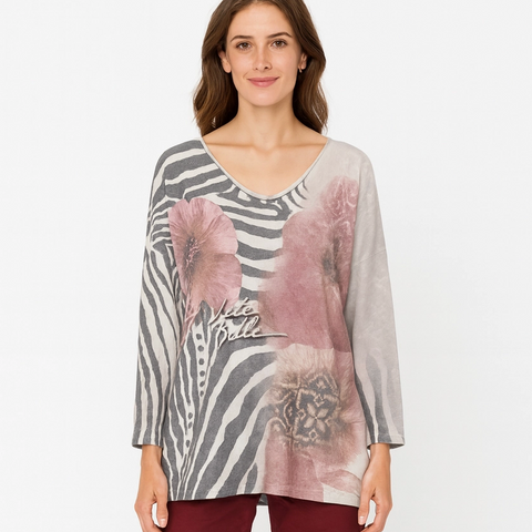 Zebra Rosa Sweater