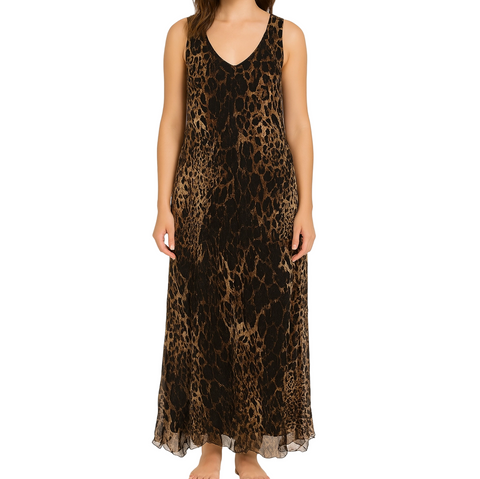 Leopard Silk Dress
