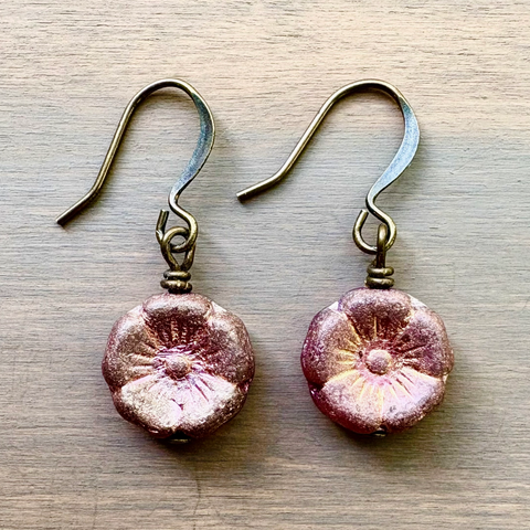 Raspberry Shimmer Earrings