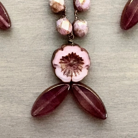 Antique Flora Rose Necklace