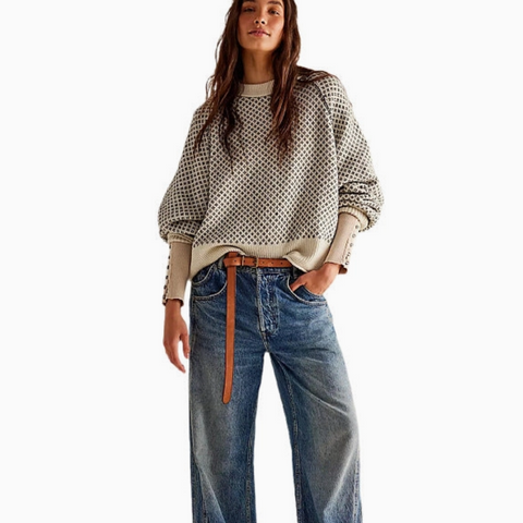 Jacquard Pullover - Grey